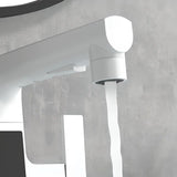 Single Handle Square White Swivel Spout Bathroom Faucet Image - 6