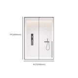 Single Sliding Rectangular Glass Black Shower Door Image - 10