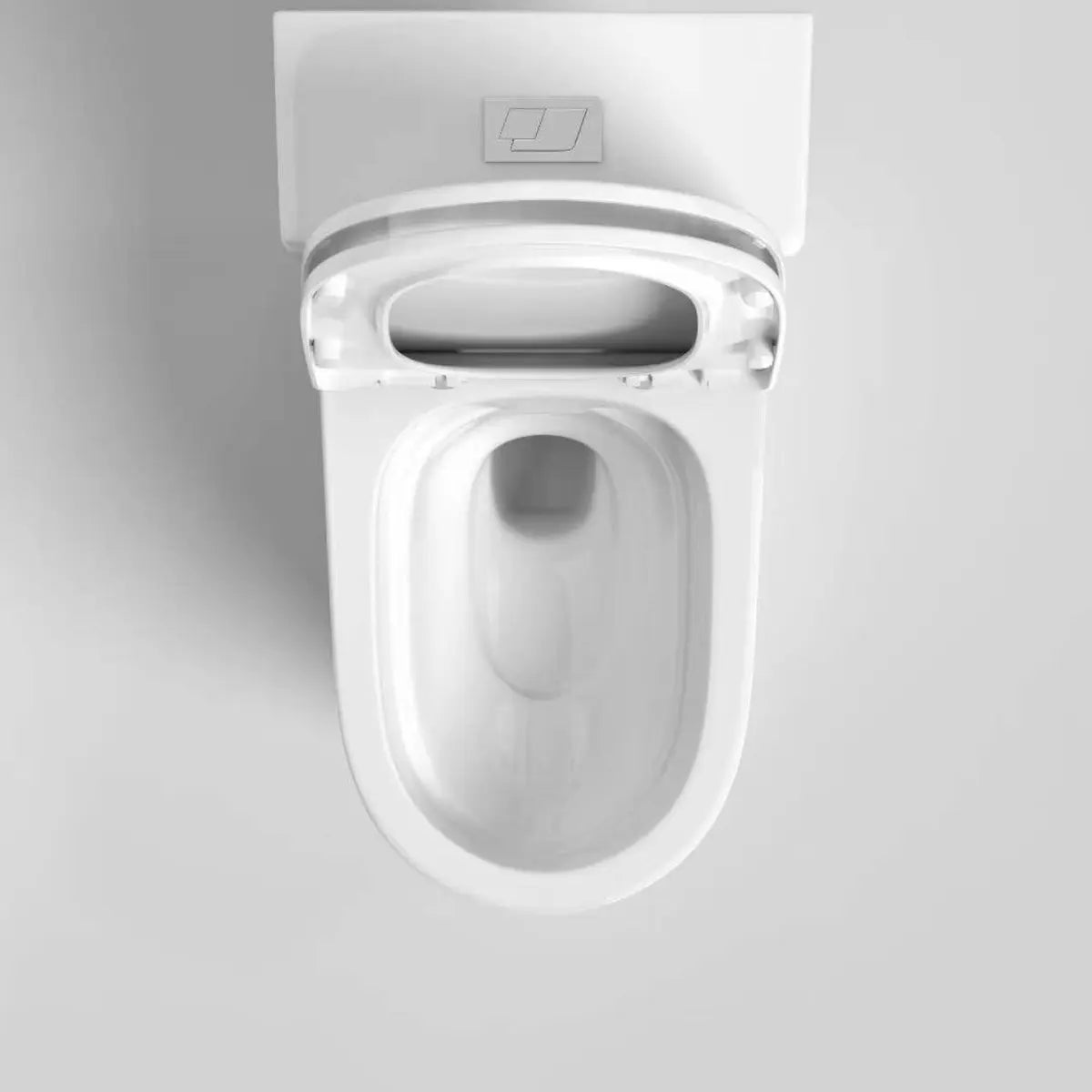 Siphon Jet Elongated White Ceramic Floor-Mounted Toilet Image - 3