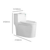 Siphon Jet Elongated White Ceramic Floor-Mounted Toilet #size