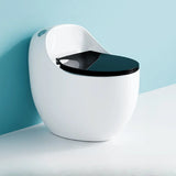 Siphon Jet Flush Oval Ceramic White Compact One-Piece Toilet Image - 13