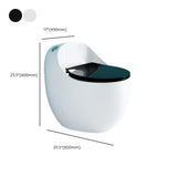 Siphon Jet Flush Oval Ceramic White Compact One-Piece Toilet Image - 19