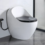 Siphon Jet Flush Sleek Modern Ceramic White One-Piece Toilet Image - 14