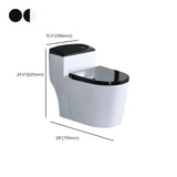 Siphon Jet Flush Sleek Modern Ceramic White One-Piece Toilet Image - 19