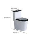 Siphon Jet Flush Sleek Modern Ceramic White One-Piece Toilet Image - 20