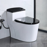 Siphon Jet Flush Sleek Modern Ceramic White One-Piece Toilet Image - 3