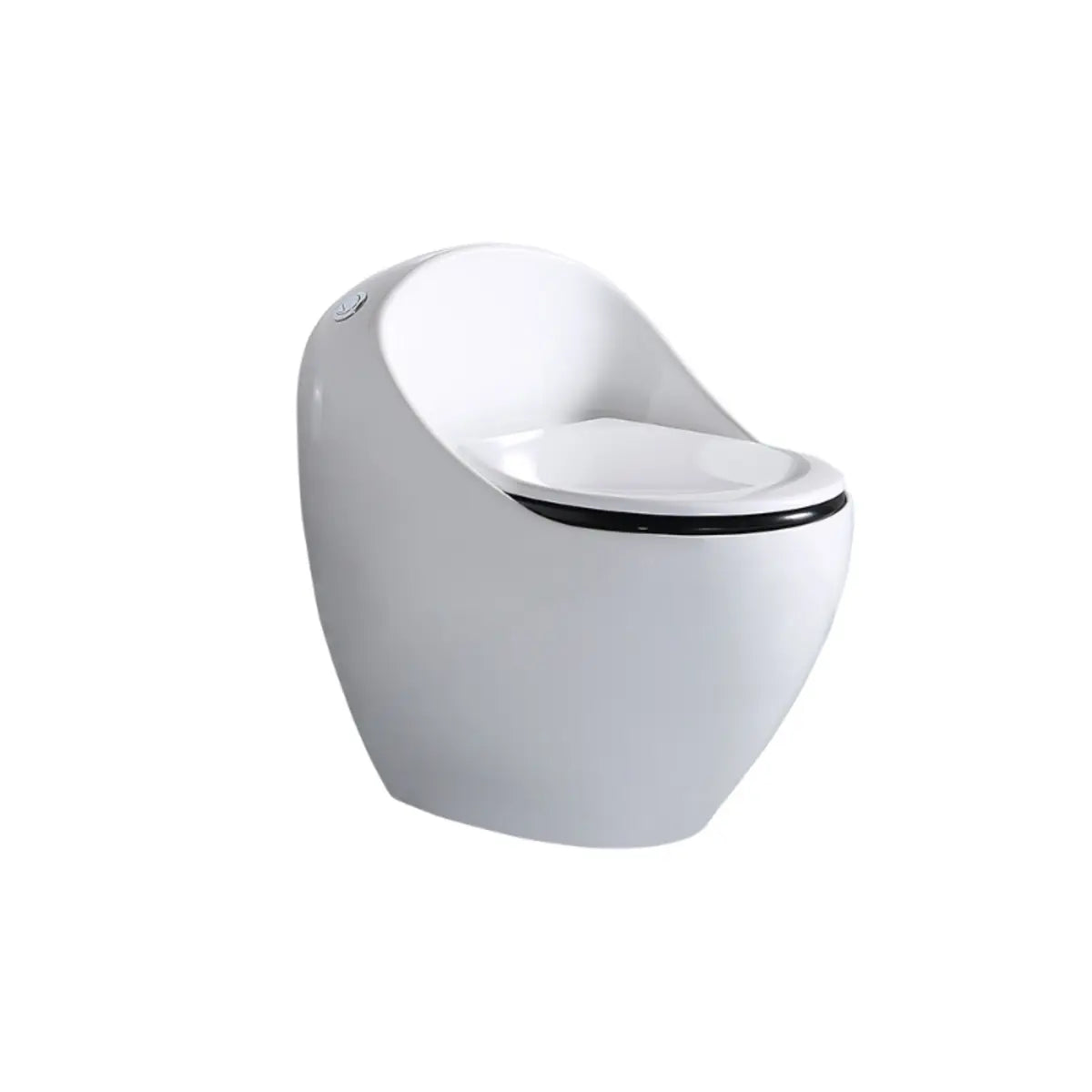 Siphon Jet Flush Sleek Modern Ceramic White One-Piece Toilet Image - 4