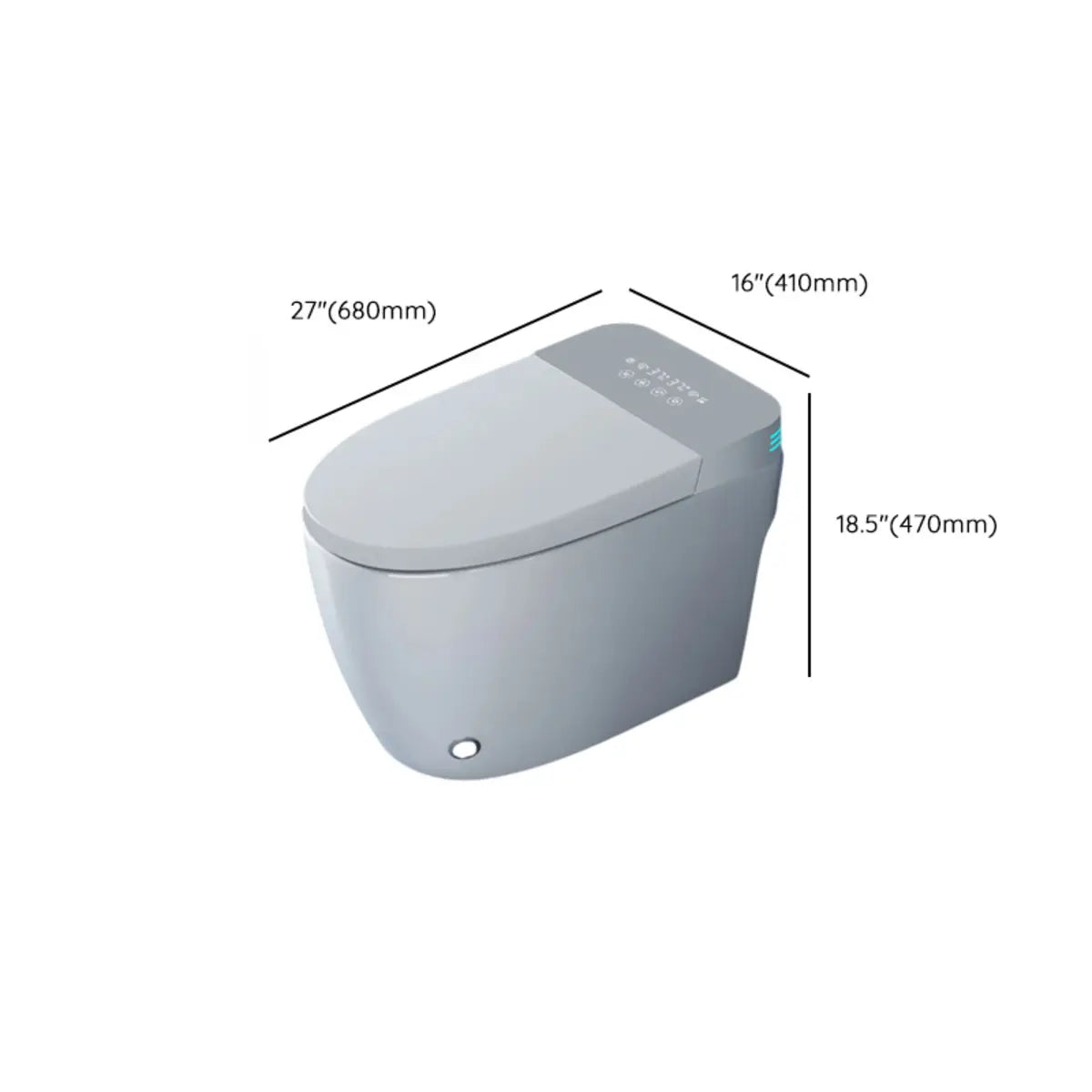 Siphon One-Piece Compact Oval Ceramic White Toilet 