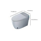 Siphon One-Piece Compact Oval Ceramic White Toilet Image - 11