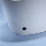 Siphon One-Piece Compact Oval Ceramic White Toilet Image - 5