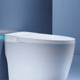 Siphon One-Piece Compact Oval Ceramic White Toilet Image - 9