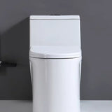 Siphon One-Piece Elongated Ceramic Antimicrobial Seat Toilet Image - 4