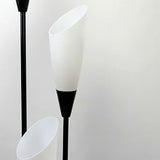 Sleek 3-Light Black Column Metal Modern Floor Lamp Image - 9