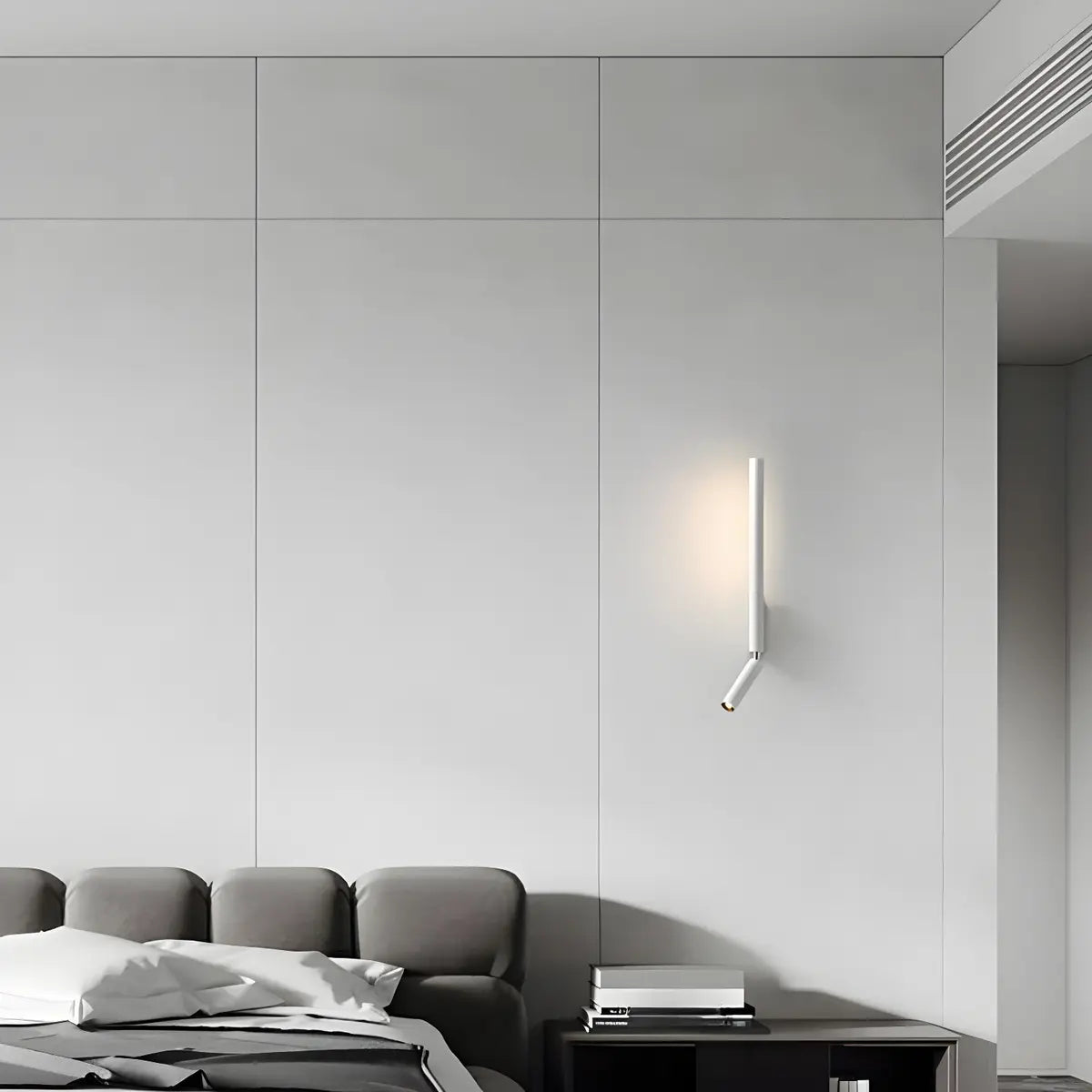 Sleek Adjustable Aluminium Linear Reading Wall Light Image - 6