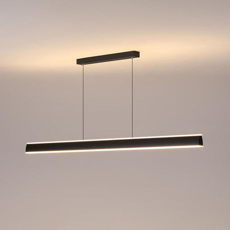 Sleek Adjustable Black Linear Island Pendant Light Image - 2