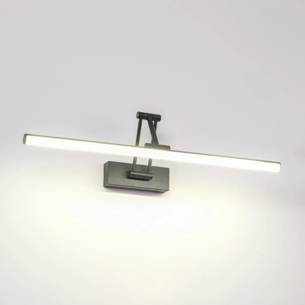 Sleek Adjustable Black Linear LED Mirror Vanity Light Image - 10