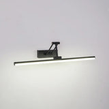 Sleek Adjustable Black Linear LED Mirror Vanity Light Image - 11