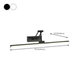 Sleek Adjustable Black Linear LED Mirror Vanity Light #size