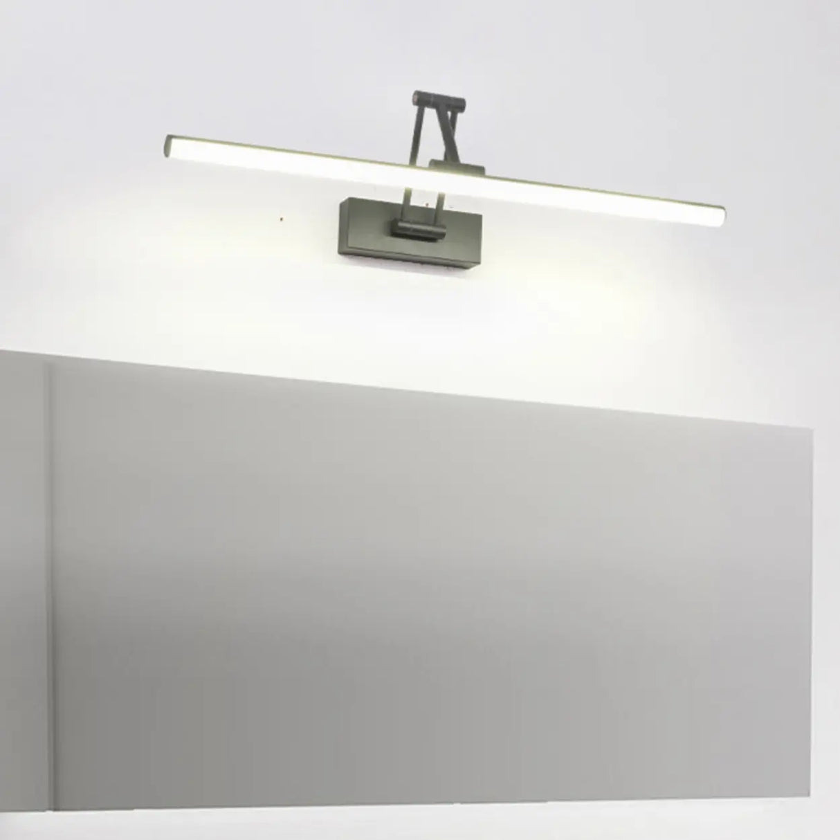 Sleek Adjustable Black Linear LED Mirror Vanity Light Image - 4