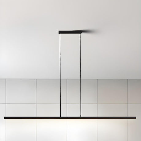 Sleek Adjustable Linear LED Island Pendant Light Image - 1