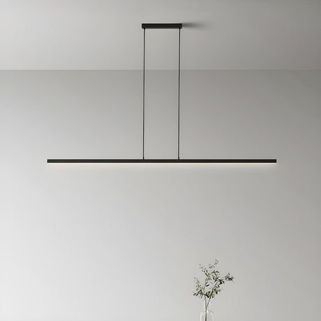 Sleek Adjustable Linear LED Island Pendant Light Image - 2