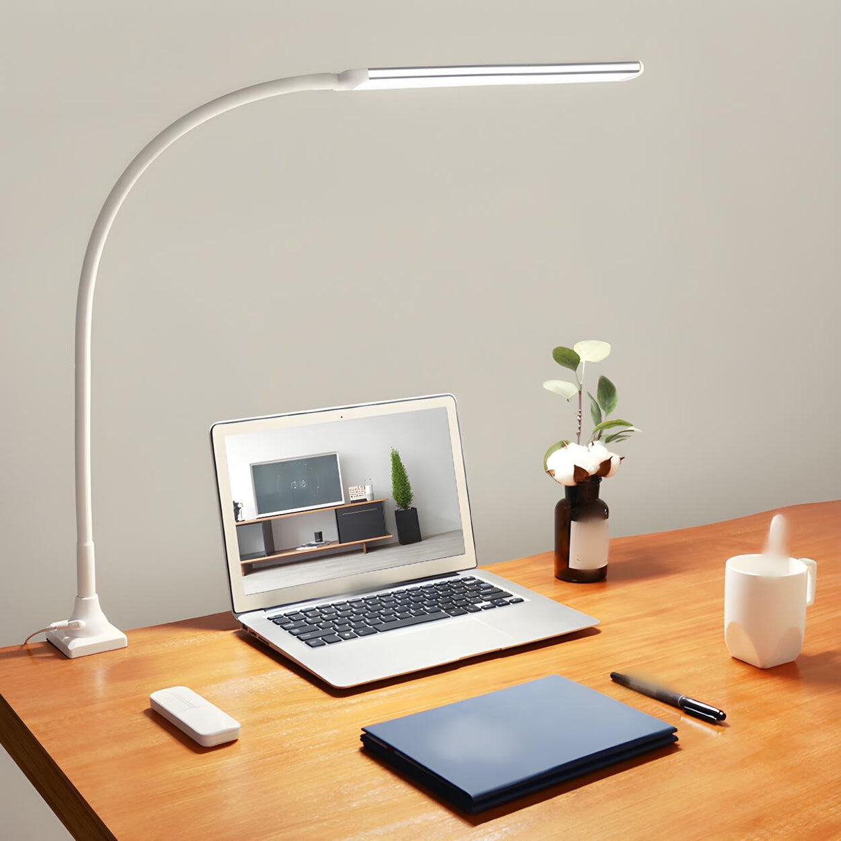 Sleek Bedrooms Metal Linear Adjustable LED Table Lamp Image - 5