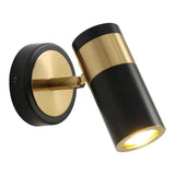 Sleek Black Cylinder Bedside Adjustable Wall Sconce Image - 12