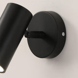 Sleek Black Cylinder Bedside Adjustable Wall Sconce Image - 16