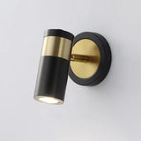 Sleek Black Cylinder Bedside Adjustable Wall Sconce Image - 6