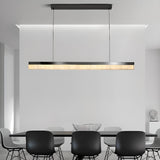 Sleek Black Linear LED Kitchen Island Pendant Light Image - 1