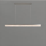 Sleek Black Linear LED Kitchen Island Pendant Light Image - 11