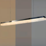 Sleek Black Linear LED Kitchen Island Pendant Light Image - 12