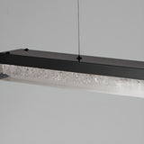 Sleek Black Linear LED Kitchen Island Pendant Light Image - 16