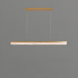 Sleek Black Linear LED Kitchen Island Pendant Light Image - 2