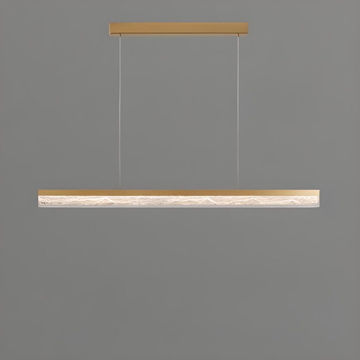 Sleek Black Linear LED Kitchen Island Pendant Light Image - 4