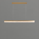 Sleek Black Linear LED Kitchen Island Pendant Light Image - 4