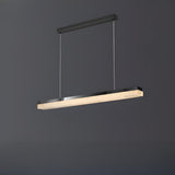 Sleek Black Linear LED Kitchen Island Pendant Light Image - 5