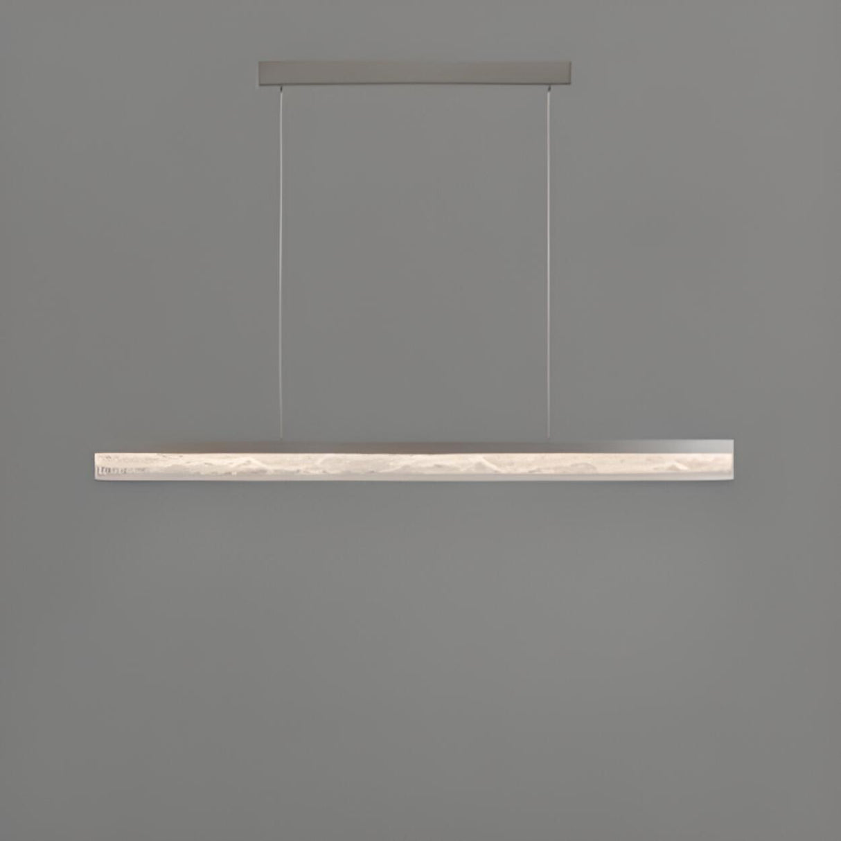 Sleek Black Linear LED Kitchen Island Pendant Light Image - 9