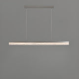 Sleek Black Linear LED Kitchen Island Pendant Light Image - 9