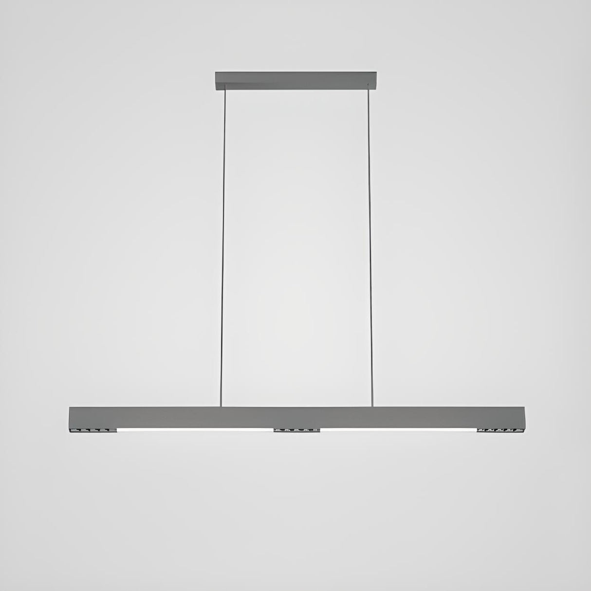 Sleek Black Minimalist Linear Pendant Island Light Image - 10