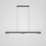 Sleek Black Minimalist Linear Pendant Island Light Image - 10