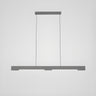 Sleek Black Minimalist Linear Pendant Island Light Image - 10