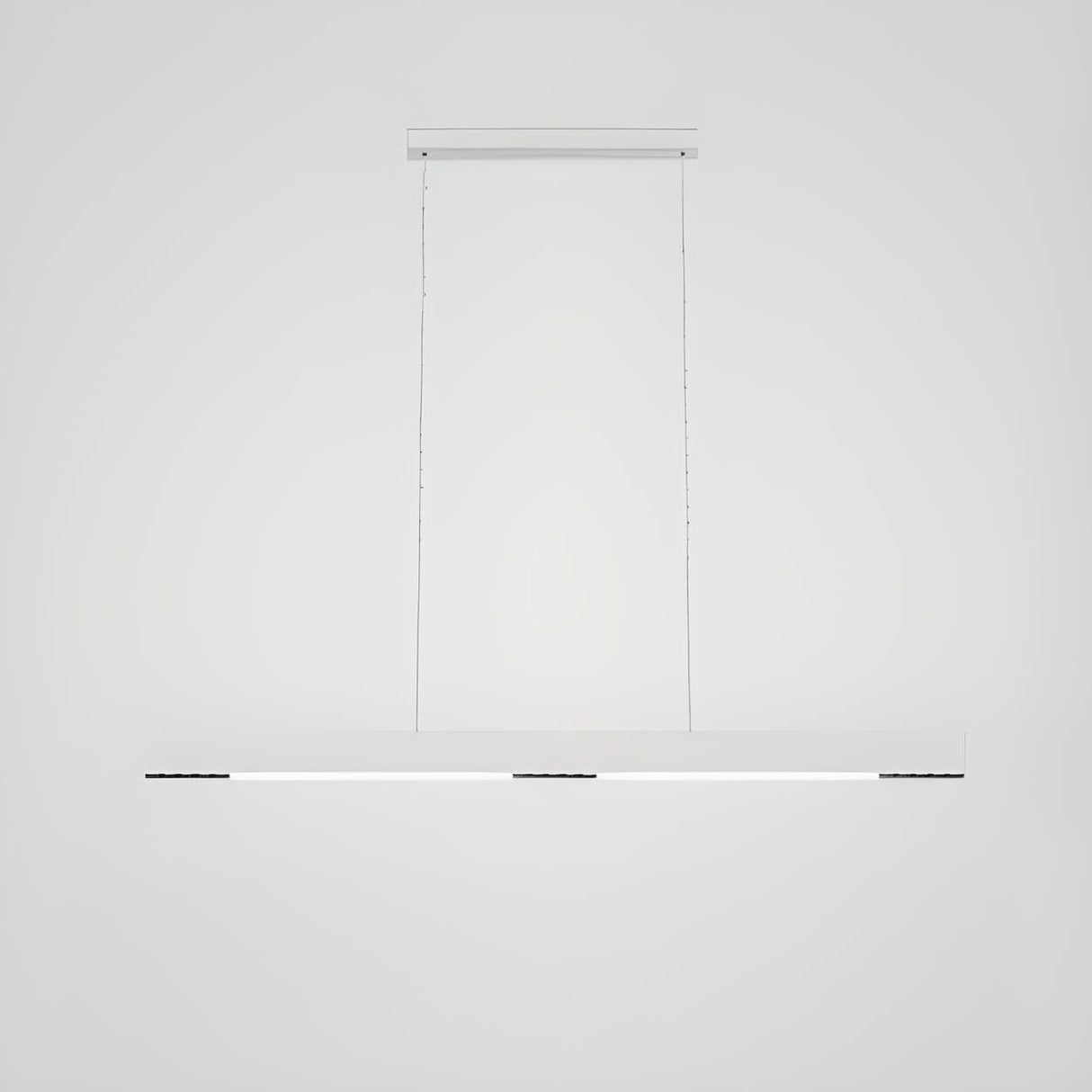 Sleek Black Minimalist Linear Pendant Island Light Image - 11