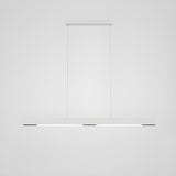 Sleek Black Minimalist Linear Pendant Island Light Image - 11