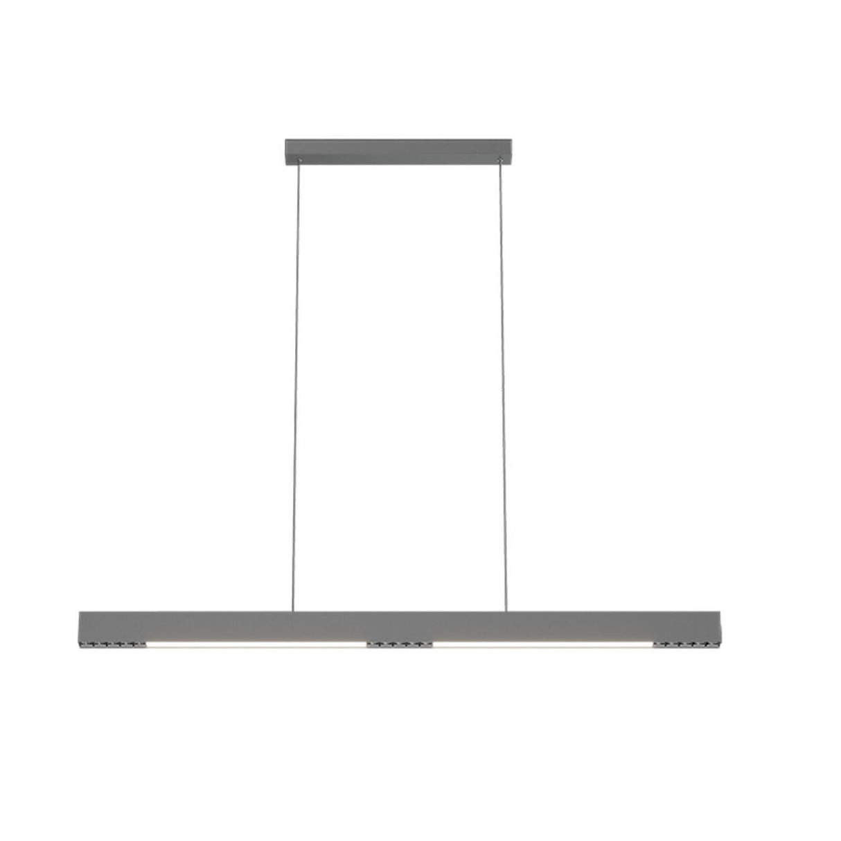 Sleek Black Minimalist Linear Pendant Island Light Image - 5