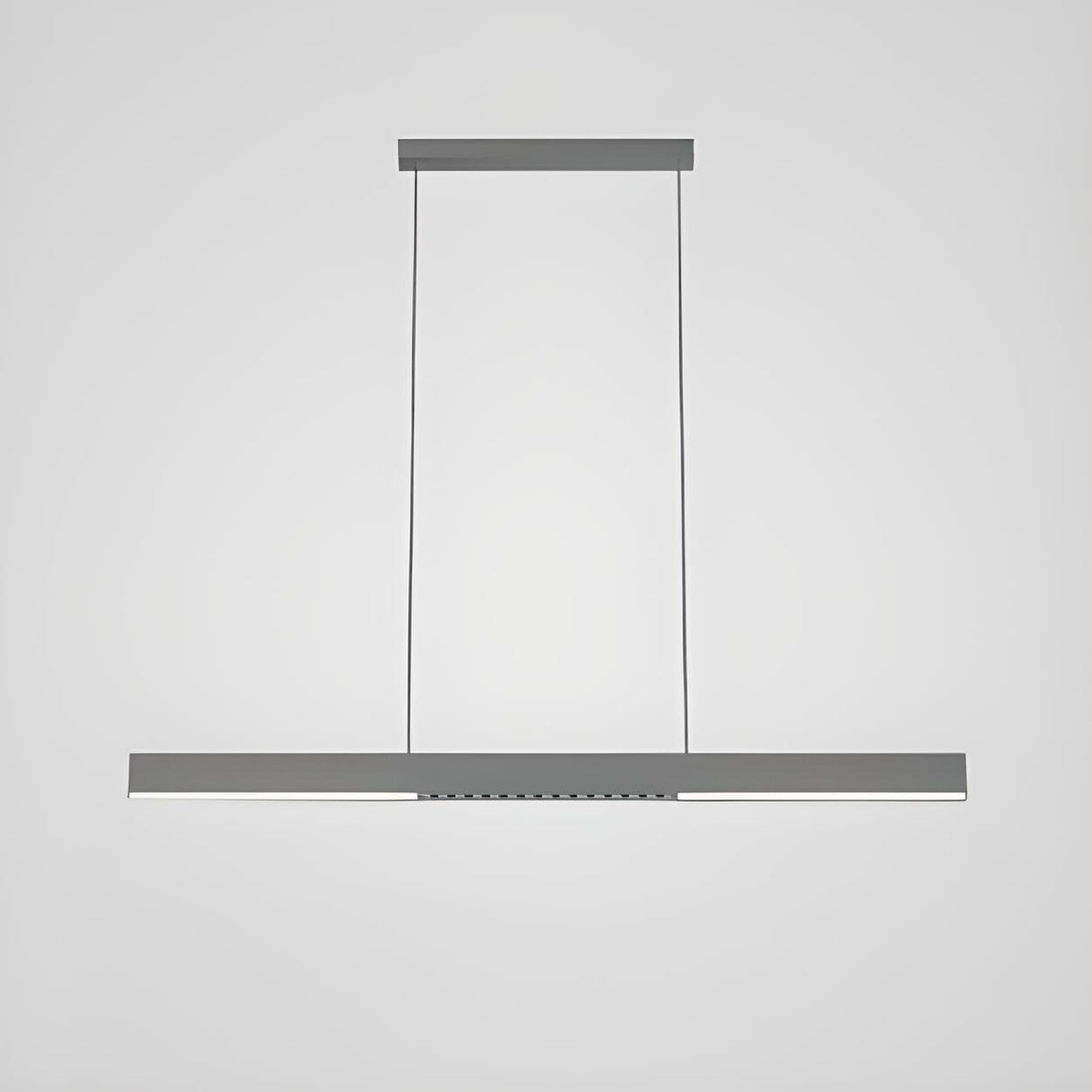 Sleek Black Minimalist Linear Pendant Island Light Image - 7