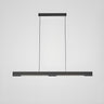 Sleek Black Minimalist Linear Pendant Island Light Image - 9