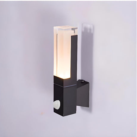 Sleek Black Rectangular Modern Wall Sconce Image - 2