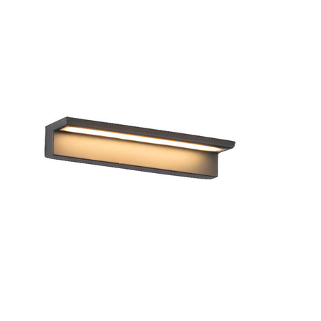 Sleek Black Rectangular Outdoor LED Wall Light Image - 2