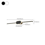 Sleek Black Round and Linear Metal LED Vanity Light Image - 20